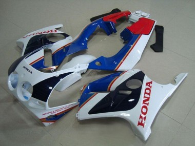 Custom 1988-1989 White Red Blue Glossy Black Honda CBR250RR MC19 Motorcycle Fairings