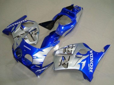 Custom 1988-1989 Silver Blue Honda CBR250RR MC19 Motorcycle Fairings