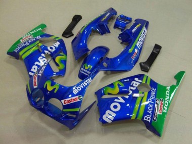Custom 1988-1989 Blue Green White MoviStar Red Castrol Honda CBR250RR MC19 Motorcycle Fairings