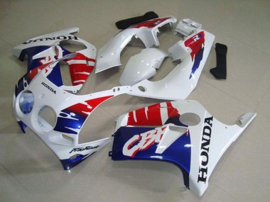 Custom 1988-1989 White Red Blue Honda CBR250RR MC19 Motorcycle Fairings