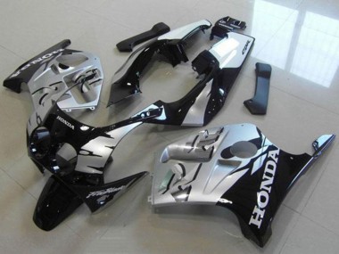 Custom 1988-1989 Silver Glossy Black Honda CBR250RR MC19 Motorcycle Fairings