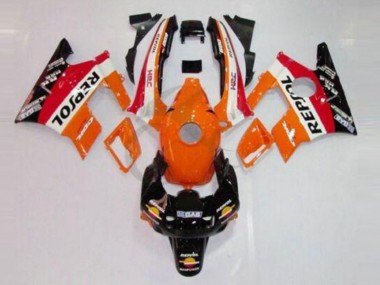 Custom 1991-1994 Orange White Red Glossy Black Repsol Honda CBR600 F2 Motorcycle Fairings