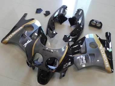 Custom 1990-1998 Grey Gold Glossy Black Honda CBR250RR MC22 Motorcycle Fairings