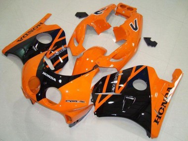 Custom 1990-1998 Orange Glossy Black Honda CBR250RR MC22 Motorcycle Fairings