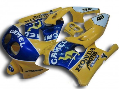 Custom 1990-1998 Yellow Blue Camel Motul Honda CBR250RR MC22 Motorcycle Fairings