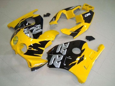 Custom 1990-1998 Yellow Glossy Black Honda CBR250RR MC22 Motorcycle Fairing