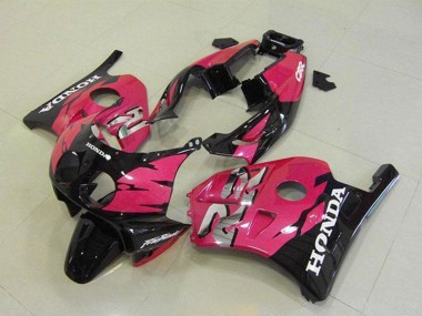 Custom 1990-1998 Pink Glossy Black Honda CBR250RR MC22 Motorcycle Fairings
