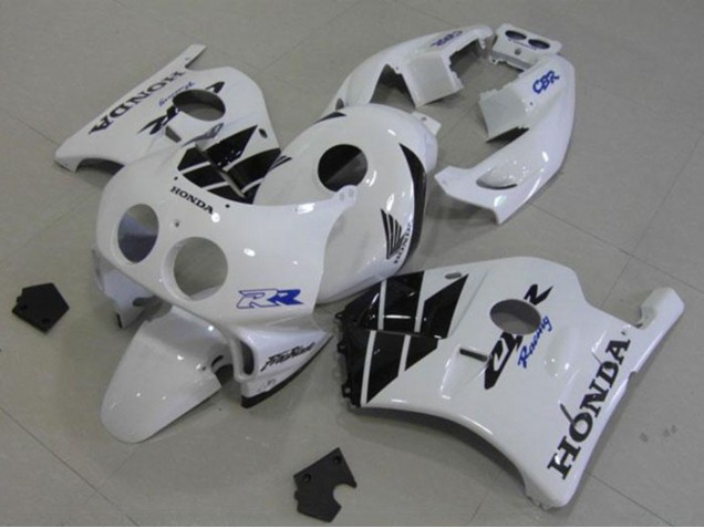 1990-1998 White Glossy Black Honda CBR250RR MC22 Motorcycle Fairings