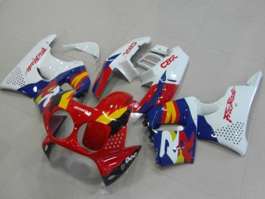 Custom 1994-1995 White Red Blue Yellow Honda CBR900RR 893 Motorcycle Fairings