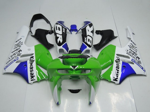 1994-1997 Green White Blue Kawasaki ZX9R Motorcycle Fairings