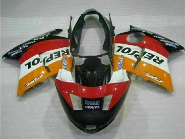 Custom 1996-2007 Orange White Red Glossy Black Repsol Honda CBR1100XX Motorcycle Fairing