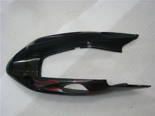 1996-2007 Glossy Black Red Flame Honda CBR1100XX Abs Motorcycle Fairings