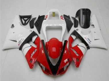 Custom 1998-1999 White Red Black Yamaha YZF R1 Motorcycle Fairings