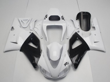 Custom 1998-1999 Pearl White Black Yamaha YZF R1 Motorcycle Fairings