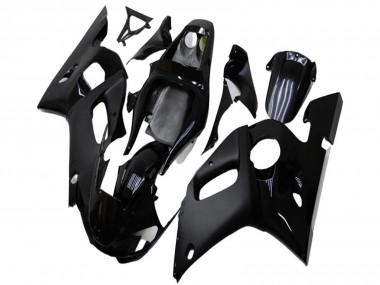 Custom 1998-2002 Glossy Black Matte Black Yamaha YZF R6 Motorcycle Fairings