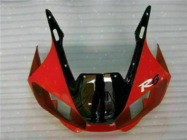 1998-2002 White Red Glossy Black Yamaha YZF R6 Motorcycle Fairing