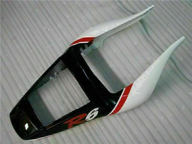 1998-2002 White Red Glossy Black Yamaha YZF R6 Motorcycle Fairing