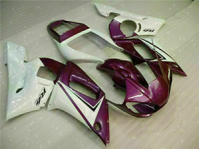 1998-2002 White Purple Yamaha YZF R6 Motorcycle Fairings