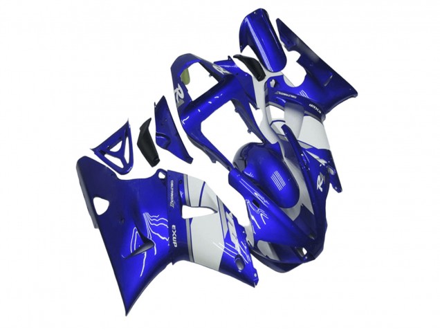 2000-2001 Blue White Yamaha YZF R1 Motorcycle Fairing