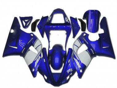 Custom 2000-2001 Blue White Yamaha YZF R1 Motorcycle Fairing