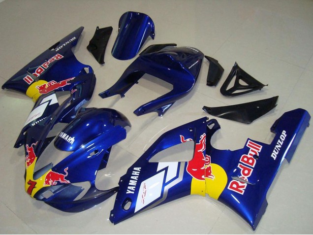 2000-2001 Blue White Yellow Red Bull Yamaha YZF R1 Motorcycle Fairings