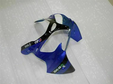 Custom 2000-2002 Blue Glossy Black Elf Bridgestone Kawasaki ZX6R Motorcycle Fairings