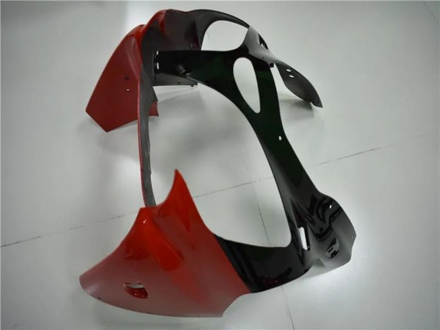 2000-2002 White Red Glossy Black Kawasaki ZX6R Motorcycle Fairings