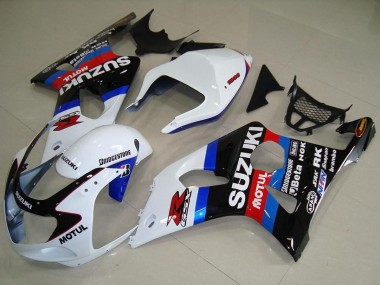Custom 2000-2002 White Blue Black Red Motul Suzuki GSXR 1000 Motorcycle Fairings
