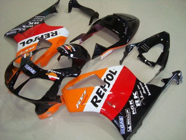 Custom 2000-2006 Orange White Red Glossy Black Repsol Honda VTR1000 Motorcycle Fairings