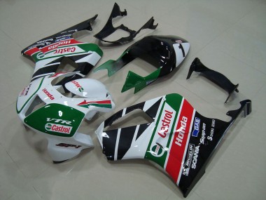 Custom 2000-2006 White Red Green Glossy Black Castrol Honda VTR1000 Bike Fairing