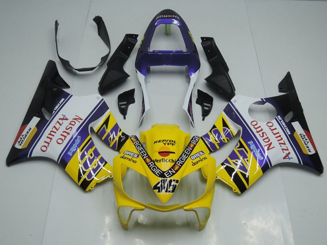 2001-2003 Yellow White Blue Black Red Nastro Azzurro Honda CBR600 F4i Motorcycle Fairings