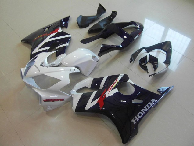 2001-2003 White Glossy Black F Sport Honda CBR600 F4i Motorcycle Fairings