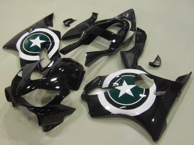 2001-2003 White Glossy Black Star Honda CBR600 F4i Motorcycle Fairings