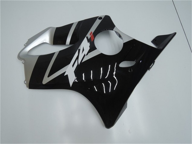 2001-2003 Silver Glossy Black Honda CBR600 F4i Motorcycle Fairing
