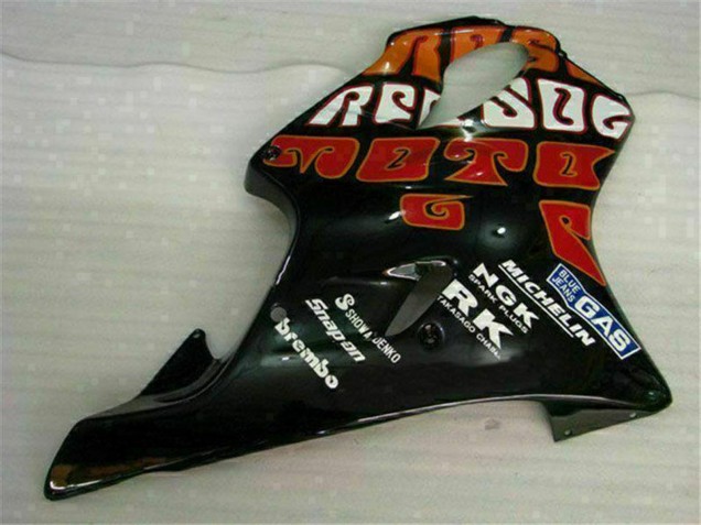 2001-2003 Yellow Orange Glossy Black Rossi 46 Honda CBR600 F4i Motorcycle Fairings