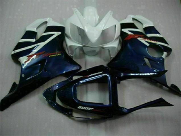 2001-2003 White Blue Black Stripe Honda CBR600 F4i Motorcycle Fairings