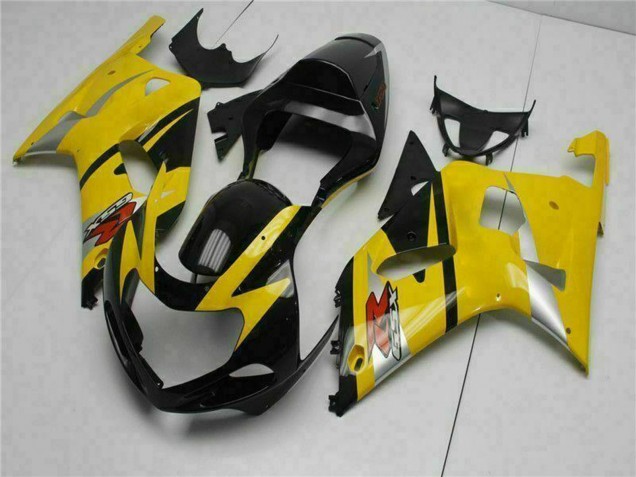 2001-2003 Yellow Black Suzuki GSXR 600/750 Motorcycle Fairings