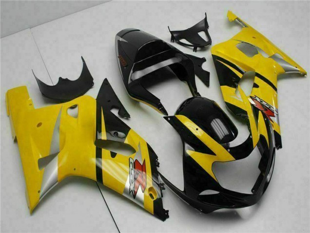 2001-2003 Yellow Black Suzuki GSXR 600/750 Motorcycle Fairings