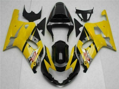 Custom 2001-2003 Yellow Black Suzuki GSXR 600/750 Motorcycle Fairings