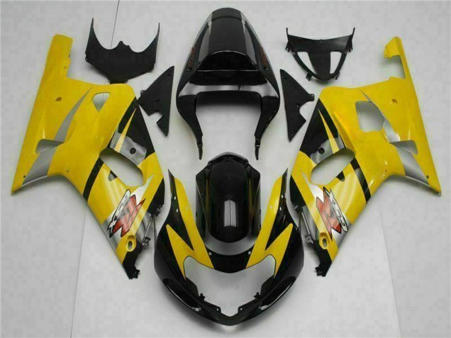 2001-2003 Yellow Black Suzuki GSXR 600/750 Motorcycle Fairings