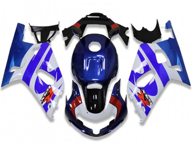 2001-2003 White Blue Red Black Suzuki GSXR 600/750 Motorcycle Fairings