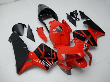 Custom 2003-2004 Red Glossy Black OEM Style Honda CBR600RR Motorcycle Fairings