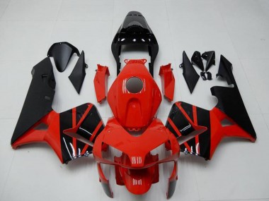 Custom 2003-2004 Red Glossy Black OEM Style Honda CBR600RR Motorcycle Fairings