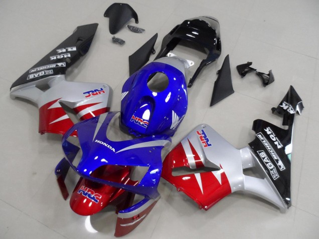 2003-2004 Silver Red Blue Glossy Black HRC Honda CBR600RR Motorcycle Fairings