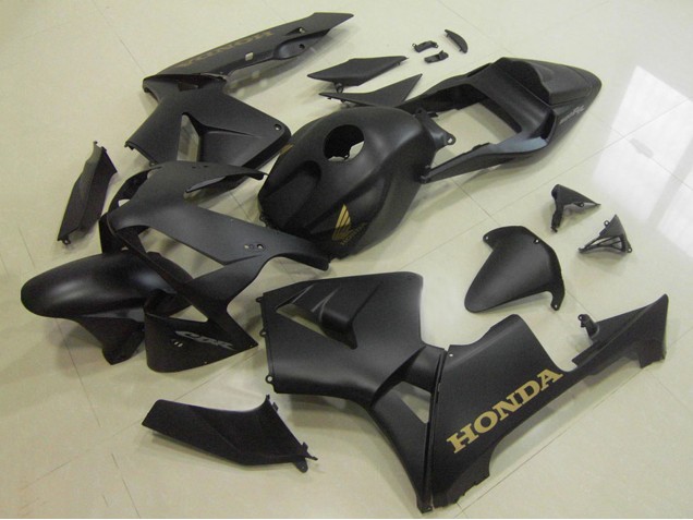 2003-2004 Matte Black Gold Decal Honda CBR600RR Motorcycle Fairings