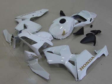 Custom 2003-2004 White Gold Decals Honda CBR600RR Motorcycle Fairings
