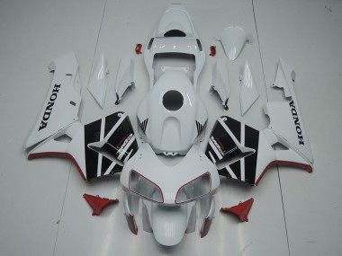Custom 2003-2004 White Glossy Black Honda CBR600RR Motorcycle Fairing