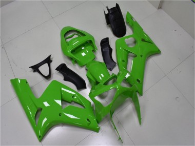 Custom 2003-2004 Green Kawasaki ZX6R Motorcycle Fairing