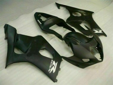 Custom 2003-2004 Matte Black Suzuki GSXR 1000 Motorcycle Fairings