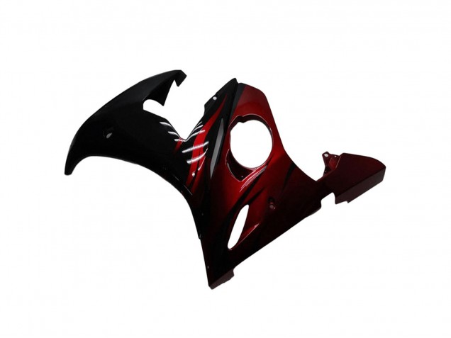 2003-2004 Glossy Black Red Yamaha YZF R6 Motorcycle Fairing Kits